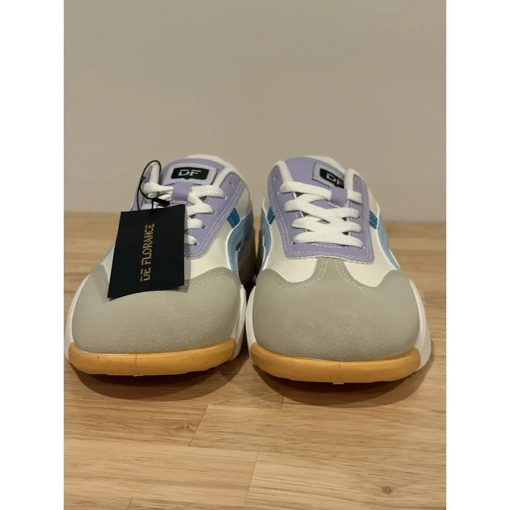 De Florance Women’s 7.5 Sneakers Blue Lavender Gray Retro Shoes New No Box